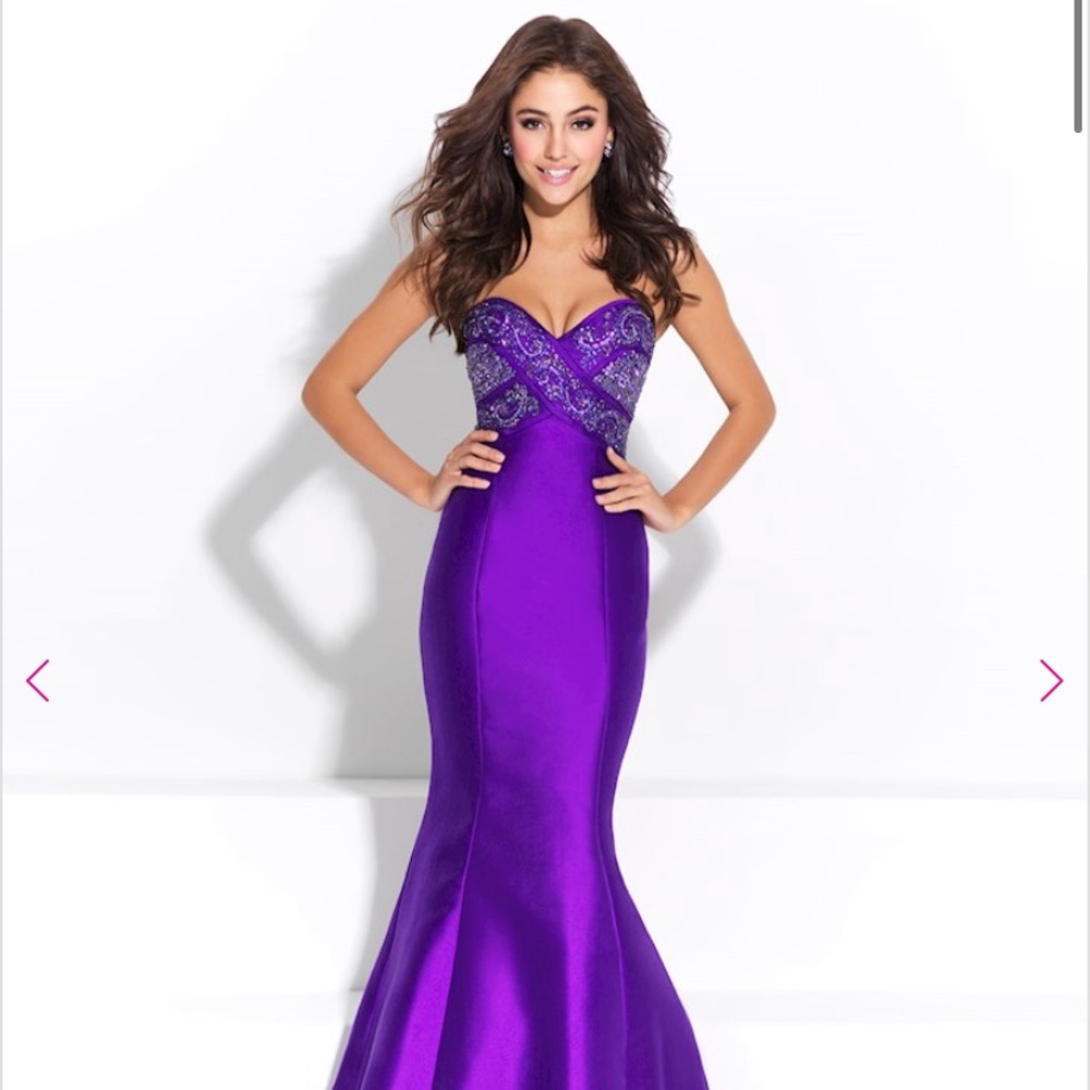 Madison James Purple 17-248 Formal Dress-Size 10